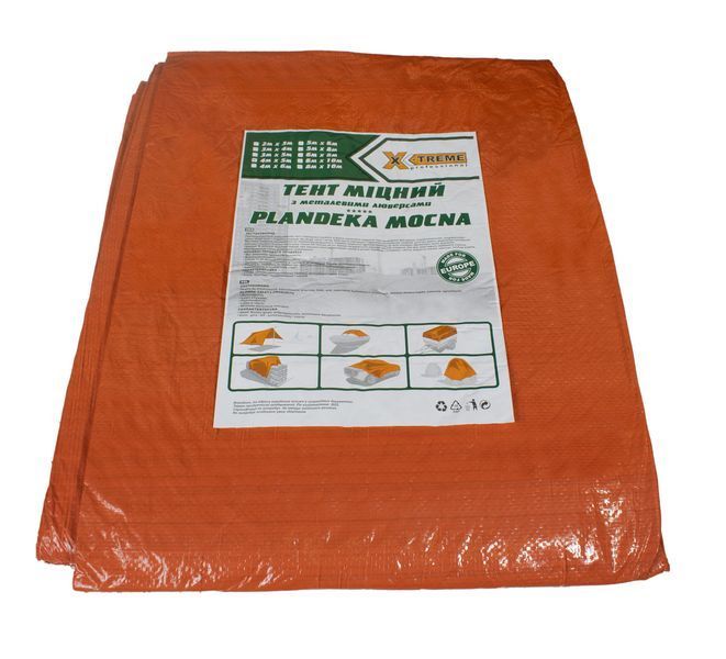 Тент 120 гр/м.кв. 6м х 8м "ORANGE"тенты от дождя и солнца ТЕНТ000512 фото