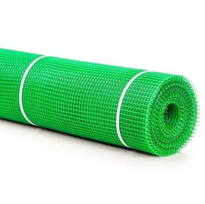 Сітка пластмасова 20*20 квадрат 1 м х 20 м (зелена) Колібрі універсальна для огорожі СПК00004 фото