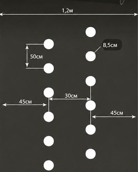 Пленка Мульча Shadow 30 мкм 1,2 м*10 м в пленка для мульчирования грунта с перфорацией (2 отверстия) пакетированная ПППММ0008 фото