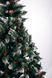 Ялинка з шишками 1,3 м із білими кінчиками та каліною, якісна новорічна ялинка, ялинок із шишками АБЗК0002 фото 5