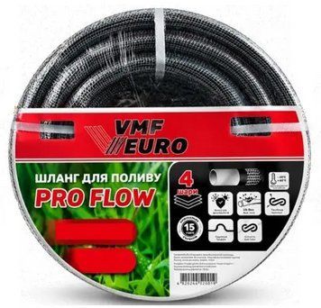 Шланг для поливу 25м 3/4 VMF PRO Flow (25 bar, 4 шари) чорний ШДПВМФ0014 фото