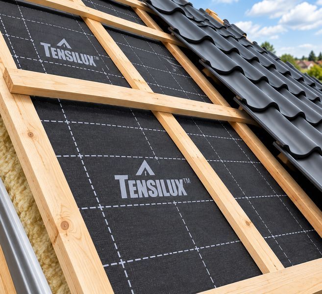 Супердифузійна мембрана чорна 100г/м2 1,5х25м TENSILUX АДМЧ0000101 фото