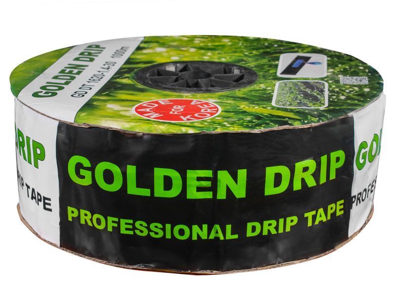 Стрічка Крапельна 8 mil крок 30 см бухта 1000 метрів емітерна GOLDEN DRIP КСГД00012 фото
