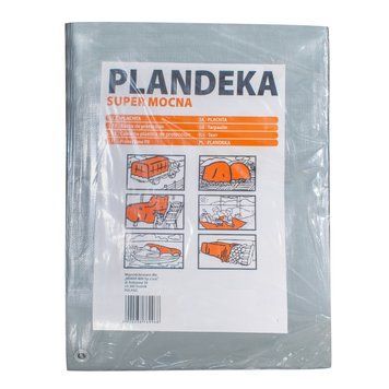 Тент 160г/м2 4мх8м тарпаулиновый "PLANDEKA" для защиты от ветра ТЕНТ00059 фото
